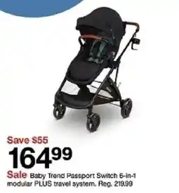 Target Baby Trend Passport Switch 6-in-1 modular PLUS travel system offer