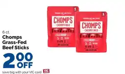 Harris Teeter Chomps grass-fed beef sticks offer