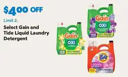 Sam's Club Select Gain and Tide Liquid Laundry Detergent offer