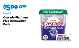 Sam's Club Cascade Platinum Plus Dishwasher Pods offer