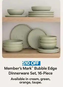 Sam's Club Member's Mark Bubble Edge Dinnerware Set offer