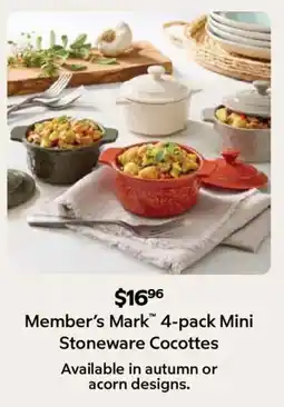 Sam's Club Member's Mark 4-pack Mini Stoneware Cocottes offer