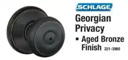 Menards Schlage georgian privacy offer