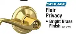 Menards Schlage Flair privacy offer