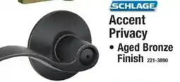 Menards Schlage Accent privacy offer