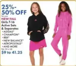 Boscov's New Fall Girls 7-16 Active Sets & Separates offer