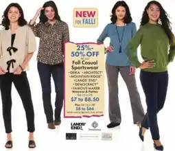 Boscov's Fall Casual Sportswear offer