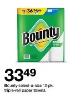 Target Bounty select-a-size paper towels offer