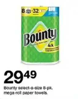 Target Bounty select-a-size mega-roll paper towels offer