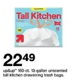 Target up&up tall kitchen drawstring trash bags offer