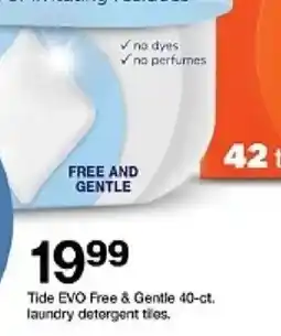 Target Tide EVO Free & Gentle laundry detergent tiles offer