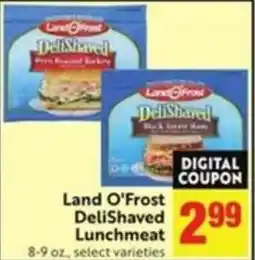 Lucky Supermarkets Land O'Frost DeliShaved Lunchmeat offer