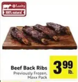 Lucky Supermarkets Lucky Beef Back Ribs offer