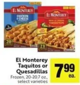 Lucky Supermarkets El Monterey Taquitos or Quesadillas offer