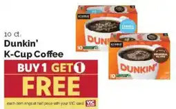 Harris Teeter Dunkin' K-Cup Coffee offer