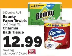 Harris Teeter Bounty paper towels or Charmin bath tissue offer