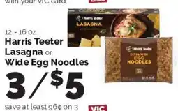 Harris Teeter Harris Teeter Lasagna or Wide Egg Noodles offer