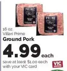 Harris Teeter Villari Prime Ground Pork offer