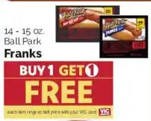 Harris Teeter Ball Park Franks offer