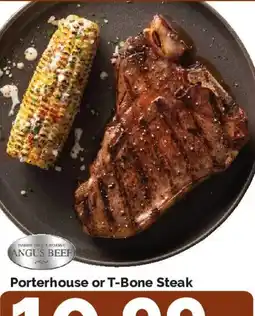 Harris Teeter Harbin's Reserve Angus Beef Porterhouse or T-Bone Steak offer