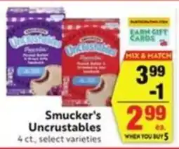 Lucky Supermarkets Smucker's Uncrustables offer