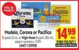 Lucky Supermarkets Modelo, Corona or Pacifico offer