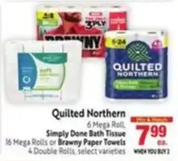 Lucky Supermarkets Quilted Northern Simply Done Bath Tissue offer