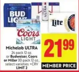 Lucky Supermarkets Michelob Ultra offer