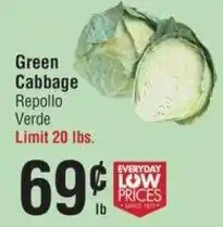 Smart & Final Green Cabbage offer