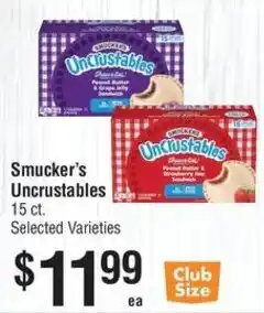 Smart & Final Smucker's Uncrustables offer