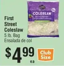 Smart & Final First Street Coleslaw offer