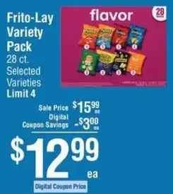 Smart & Final Frito-Lay Variety Pack offer