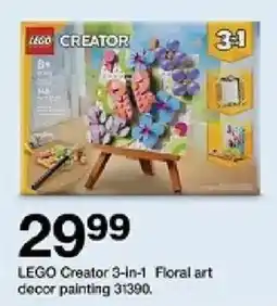 Target Lego Creator 3-in-1 floral art decor painting offer