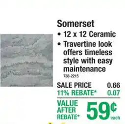 Menards Somerset 12 x 12 Ceramic offer