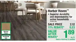 Menards Harbor Haven laminate flooring offer