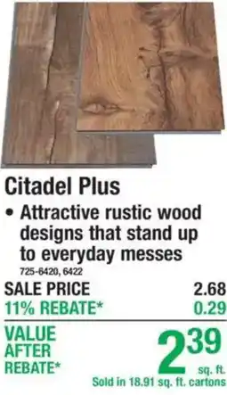 Menards Citadel Plus offer