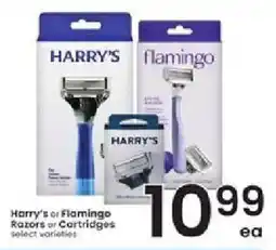 Albertsons Harry's or Flamingo Razors or Cartridges offer