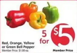 Vons Red, Orange, Yellow or Green Bell Pepper offer
