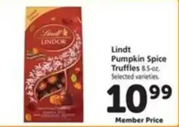 Vons Lindt Pumpkin Spice Truffles offer