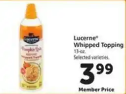 Vons Lucerne Whipped Topping offer