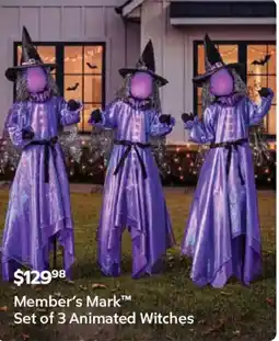 Sam's Club Member's Mark Set of 3 Animated Witches offer