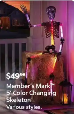 Sam's Club Member's Mark 5' Color Changing Skeleton offer