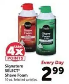 Vons Signature Select Shave Foam offer