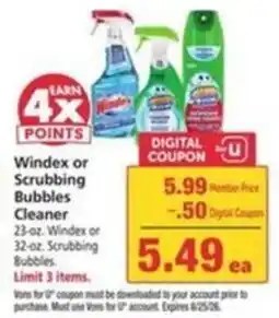 Vons Windex or Scrubbing Bubbles Cleaner offer