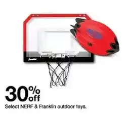 Target Select Nerf & Franklin outdoor toys offer