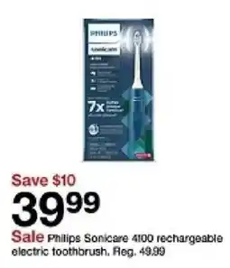 Target Philips Sonicare 4100 rechargeable electric toothbrush offer