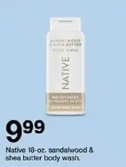 Target Native sandalwood & shea butter body wash offer
