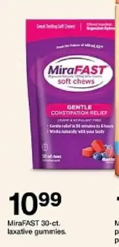 Target Mirafast laxative gummies offer
