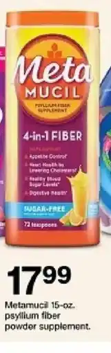 Target Metamucil psyllium fiber powder supplement offer
