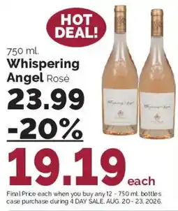 Harris Teeter Whispering Angel Rosé offer
